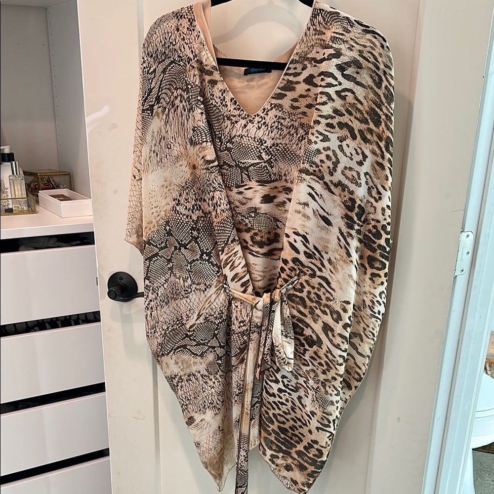 Animal Print Kaftan Dress
